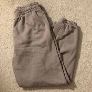 brown garage sweatpants